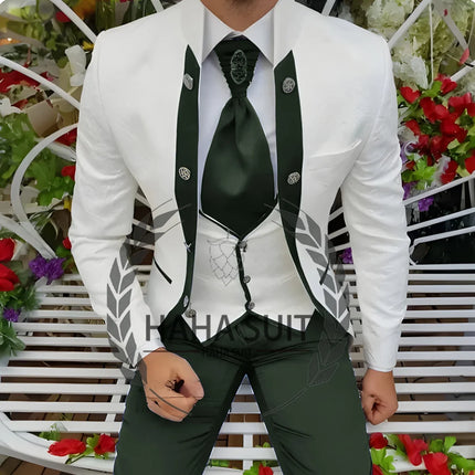 Men's Suits Wedding Suits Slim Fit Custom  Groomsmen 3-Piece Suits Full Set Banquet Groom Suits