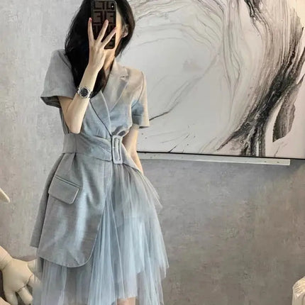 Women Clothing Temperament Suit Dress Robe Summer Dress Vestidos De Mujer Elegantes New Feminino Платье