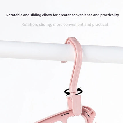 Multi-functional Folding 11-Hole Hanger Closet Organizer Rack Space-saving Multi-tier Hanging Rack Indoor Clothes Drying Rack