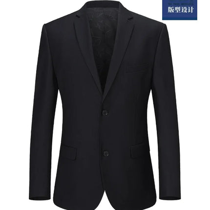 Solid Color Suit Men's Formal Wedding Best Man Sales Work Clothes Gentleman's Professional Show Business Office (Blazer+ Pants)
