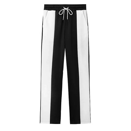 Pant men 2026 casual casual sports loose pachwork waisted jogging quick-drying spliced wide-leg trousers women's clothing