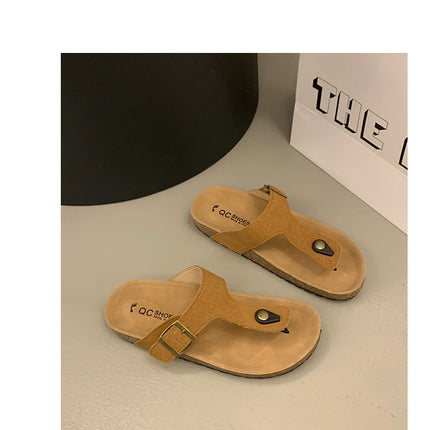 Women's Classic Buckle Strap Birken Slippers 2025 Summer New Design Brand Soft Cork Sandals Ladies Comfort Beach Flip Flop Shoes