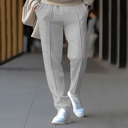 Summer Men Loose Trousers Casual Male High Elastic Waist Solid Color Wide Leg Full Pants CBFS-YY-133