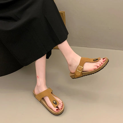 Women's Classic Buckle Strap Birken Slippers 2025 Summer New Design Brand Soft Cork Sandals Ladies Comfort Beach Flip Flop Shoes
