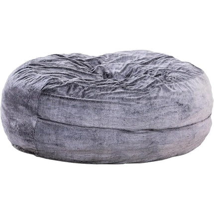 Classic Storage Beanbag Chair 5ft Soft Premium Faux Fur Memory Foam Slacker Bed Living Room Lounge Chair Comfortable Furniture