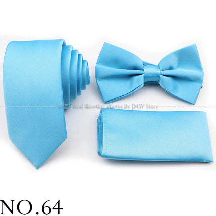 Hot Sale Purple Pink Sage Green Tie Set Polyester Necktie Bowtie Cufflink Brooch For Groom Suit Wedding Cravat Shirt Accessory