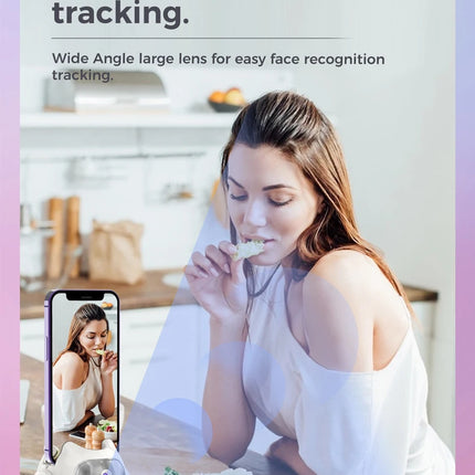 Portable 360°Rotation Auto Face Tracking Gimabl Tripod AI Smart Shooting Phone Holder for Live Vlog Streaming Video Selfie Stick