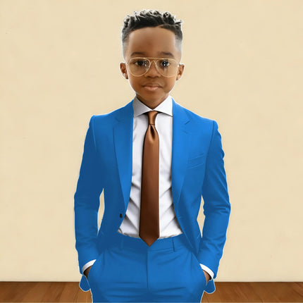 Darrk Green Boy Formal Wedding Suits Notch Lapel Kids Jacket Pants 2 Pieces Child Tuxedo Casual Suit for 2-16 Years Old Children