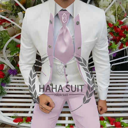 Men's Suits Wedding Suits Slim Fit Custom  Groomsmen 3-Piece Suits Full Set Banquet Groom Suits