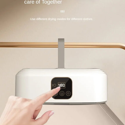 Folded Electric Clothes Dryer Remote Control Multifunctional Dryer Machine Portable Travel Warm Laundry Dryer with Timing Home