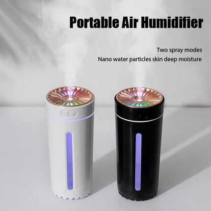 Vehicle-mounted Humidifier 300ml Mini Portable Spray Air Freshener Home LED Small Essential Oil Vaporizer Room Scent Diffuser