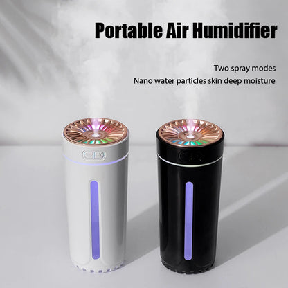 Vehicle-mounted Humidifier 300ml Mini Portable Spray Air Freshener Home LED Small Essential Oil Vaporizer Room Scent Diffuser