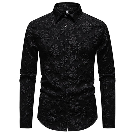 Black White Streetwear Hip Hop Shirt Men Tassels Party Night Club Men's Shirts With Long Sleeves Euro Size Spring Autumn