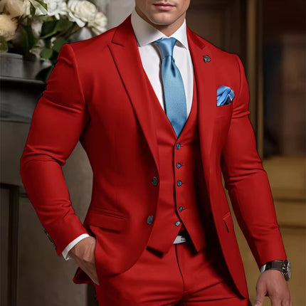 Elegant Formal Men's Suit 3 Piece Suit Wedding Tuxedo Groom Custom Outfit Party Elegant Suit for Best Man Tailor Made