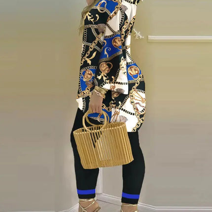Pants Set New 2023 Spring & Summer Printed Fashion 2-Piece Suit