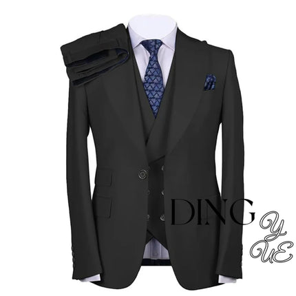 Men's Suits Regular Fit 3 Piece Single Breasted Prom Tuxedos Business Jacket Blazer+Vest+Pants Wedding