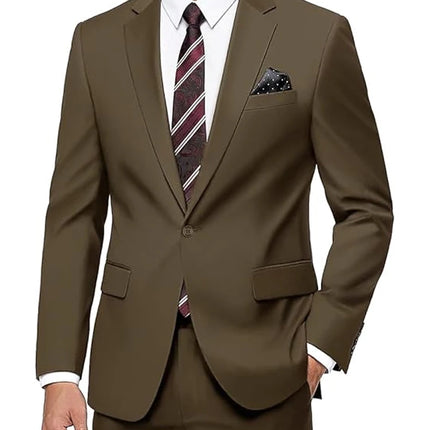 Elegant Men's Suit 2-Piece Set Slim Fit Jacket Pants for Men Wedding Party Formal Business Blazer Classic Prom Tuxedo 2026 New