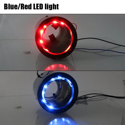 With LED Flashing Decorative Light Racing Car Muffler Exhaust Pipe 63-65mm Tail Vent Flaming Luminous Motorcycle Universal DIY