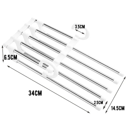 Folding Clothes Hanger Closet Organizer Space Saving Hanger Multi-port Clothing Rack Plastic Scarf Storage hangers for clothes