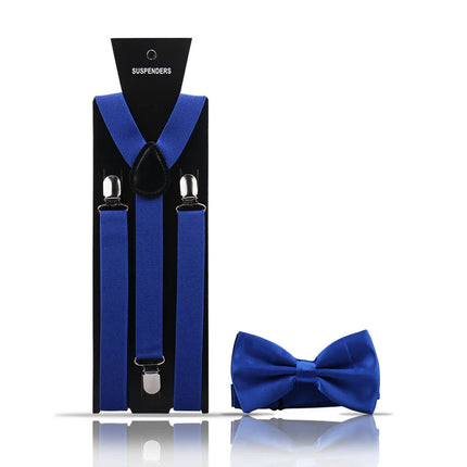 Elegant Fashion Adult Men's Suspenders And Bow Tie Two Pcs Set Harness Man For Pants Gentleman Suit Accessories Wedding Business