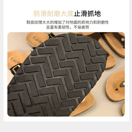 Women's Classic Buckle Strap Birken Slippers 2025 Summer New Design Brand Soft Cork Sandals Ladies Comfort Beach Flip Flop Shoes