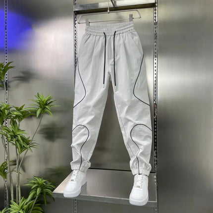2026 Spring Men's Pants Korean Fashion Men Clothing Sweatpants and Joggers Pants Casual Streetwear Male Trousers Elastic Waist