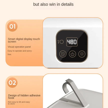 Folded Electric Clothes Dryer Remote Control Multifunctional Dryer Machine Portable Travel Warm Laundry Dryer with Timing Home