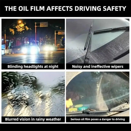 Glass Oil Film Remover Car Windshield Oil Film Remover Invisible Car Window Cleaner Gentle Automotive Oil Film Cleaner For All