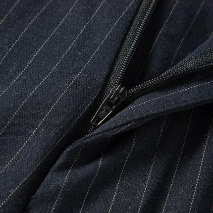 2025 new men's striped suit (suit + trousers) stylish and handsome British style wedding handsome two-piece set