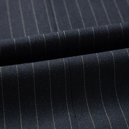 2025 new men's striped suit (suit + trousers) stylish and handsome British style wedding handsome two-piece set
