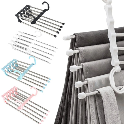Folding Clothes Hanger Closet Organizer Space Saving Hanger Multi-port Clothing Rack Plastic Scarf Storage hangers for clothes