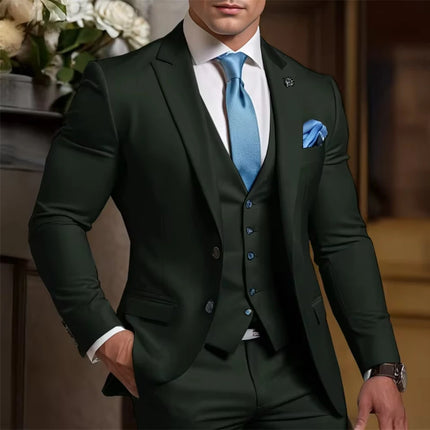 Elegant Formal Men's Suit 3 Piece Suit Wedding Tuxedo Groom Custom Outfit Party Elegant Suit for Best Man Tailor Made