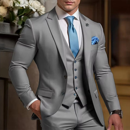 Elegant Formal Men's Suit 3 Piece Suit Wedding Tuxedo Groom Custom Outfit Party Elegant Suit for Best Man Tailor Made