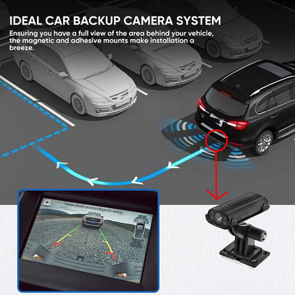 Reverse Hitch Guide Camera 1080P Waterproof Night Vision Motion Detection Adhesive Mount For RV Truck Trailer Accessories
