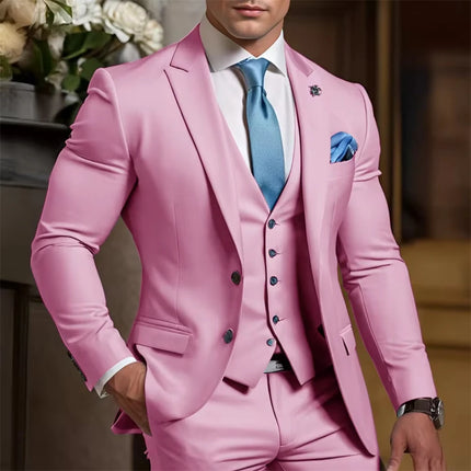 Elegant Formal Men's Suit 3 Piece Suit Wedding Tuxedo Groom Custom Outfit Party Elegant Suit for Best Man Tailor Made