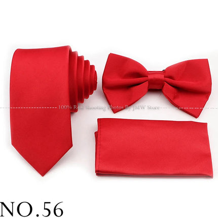 Hot Sale Purple Pink Sage Green Tie Set Polyester Necktie Bowtie Cufflink Brooch For Groom Suit Wedding Cravat Shirt Accessory