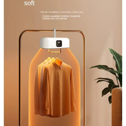 Folded Electric Clothes Dryer Remote Control Multifunctional Dryer Machine Portable Travel Warm Laundry Dryer with Timing Home