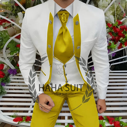 Men's Suits Wedding Suits Slim Fit Custom  Groomsmen 3-Piece Suits Full Set Banquet Groom Suits
