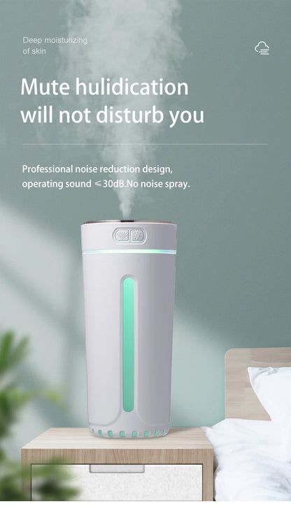 Vehicle-mounted Humidifier 300ml Mini Portable Spray Air Freshener Home LED Small Essential Oil Vaporizer Room Scent Diffuser