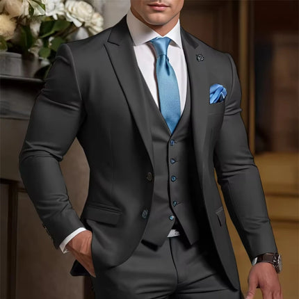 Elegant Formal Men's Suit 3 Piece Suit Wedding Tuxedo Groom Custom Outfit Party Elegant Suit for Best Man Tailor Made