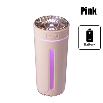Vehicle-mounted Humidifier 300ml Mini Portable Spray Air Freshener Home LED Small Essential Oil Vaporizer Room Scent Diffuser