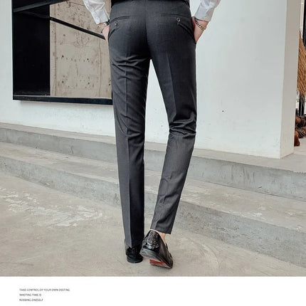 Suit (Blazer+vest+pants) Fashionable and Formal Outdoor Gentleman Solid Color Men's Business Wedding Host Gentle Three-piece Set