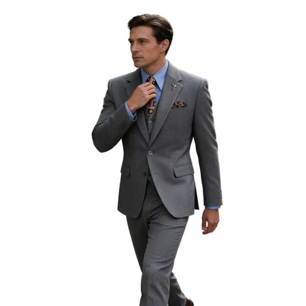 Men's Professional Business Attire Suit Set with Waistcoat And Trousers for Wedding Formal Wear