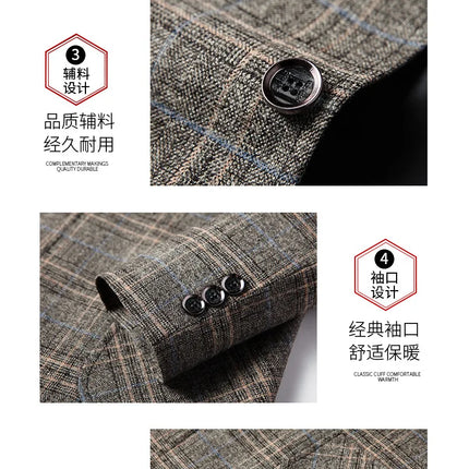 Men Spring Autumn Business Casual Suit Jacket Mens Suits Formal Slim Fit Coat Male Party Wedding Single Breasted Elegant Tops