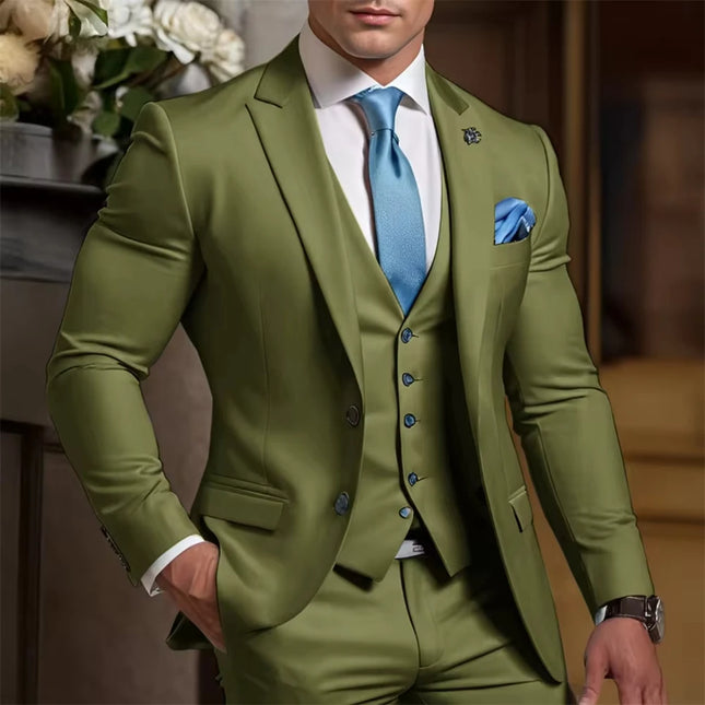 Elegant Formal Men's Suit 3 Piece Suit Wedding Tuxedo Groom Custom Outfit Party Elegant Suit for Best Man Tailor Made