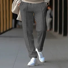 Summer Men Loose Trousers Casual Male High Elastic Waist Solid Color Wide Leg Full Pants CBFS-YY-133