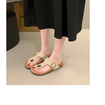 Women's Classic Buckle Strap Birken Slippers 2025 Summer New Design Brand Soft Cork Sandals Ladies Comfort Beach Flip Flop Shoes