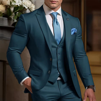 Elegant Formal Men's Suit 3 Piece Suit Wedding Tuxedo Groom Custom Outfit Party Elegant Suit for Best Man Tailor Made
