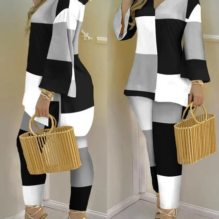 Pants Set New 2023 Spring & Summer Printed Fashion 2-Piece Suit