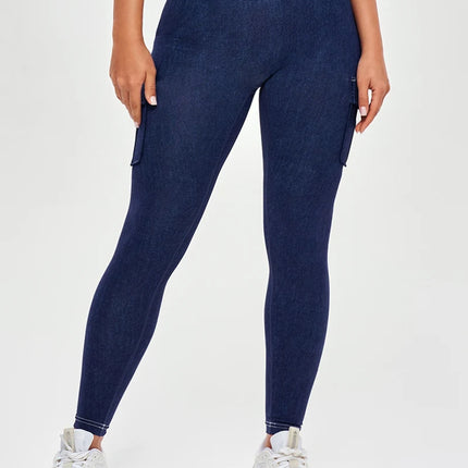 Women's Denim Pants 2024 Summer New Fashion Solid Color Buttoned Pocket Zipper Design High Waist Casual Daily Skinny Jeans